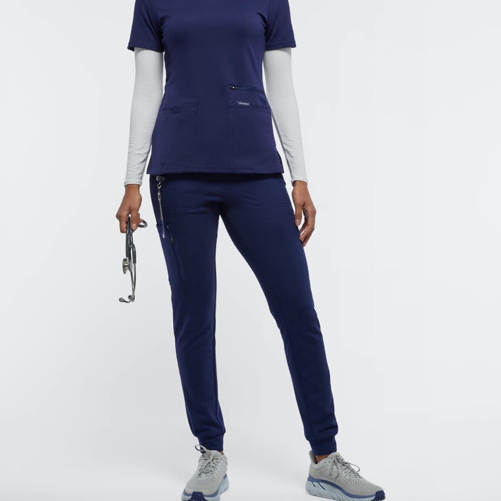 Jaanuu Scrub Pants Women's 10-Pocket Jogger Small Regular